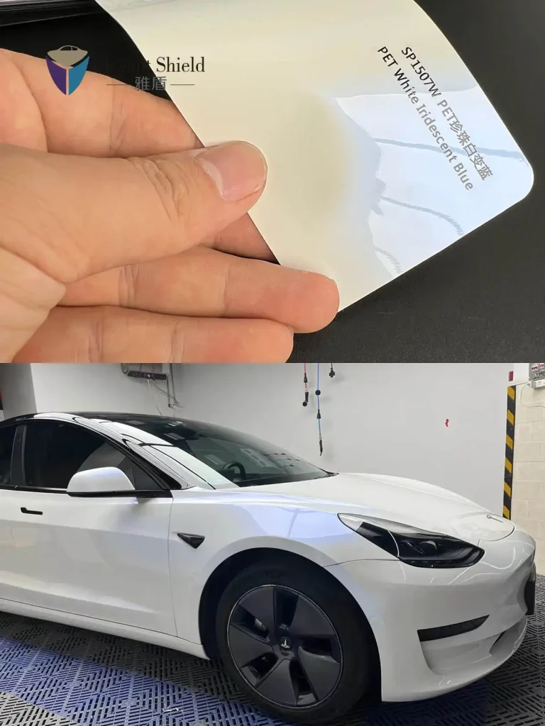 Pearl White to Blue